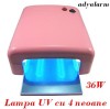 LAMPA UV 36W ROZ CU TIMER 2min PENTRU UNGHII FALSE GEL UV MANICHIURA, LIVRARE/TRANSPORT GRATUIT !!!