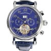 CEAS AUTOMATIC LOUIS LOBEL MODEL NOBLE GREEN TOUBILLON (bratara din piele albastra) LUX-ELEGANT, INOX CALENDAR, GEAM STICLA MINERALA,IN CUTIE CADOU