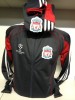 Trening conic fotbal sylon Adidas Fotbal FC Liverpool gri inchis dungi albe , pantalon conic gri inchis dungi albe ? XS la XL - 130 lei