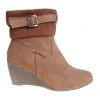 Botine cu platforma camel Sancha