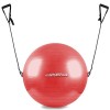 Minge cu benzi elastice pt. fitness si aerobic - rosie - 75 cm diametru - cu pompa si brosura de exercitii - pt. persoane cu inaltme peste 1,80 m.