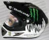 Casca Moto Enduro cu VIZIERA Cross Atv YEMA Monster White-Black (Pret de catalog 115e)