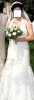 Rochie de mireasa, sirena, crem, cu trena