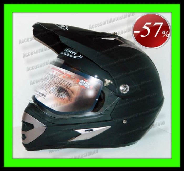 CASCA MOTO Enduro cu VIZIERA Cross Atv YEMA Matt Black (Redus 57% + Livrare Gratuita)(Pret de catalog 115e) foto mare CASCA MOTO Enduro cu VIZIERA Cross Atv YEMA Matt Black (Redus 57% + Livrare Gratuita)(Pret de catalog 115e) foto mare
