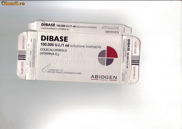 Supliment nutritiv - Vand vitamina D3 Injectabila-DIBASE-Italia - Okazii